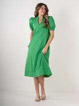 Emily McCarthy Hampton Dress in Fairway Green Monogram