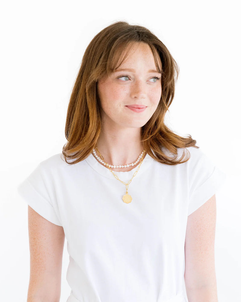 Susan Shaw Gold Piper Paperclip Necklace