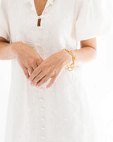 Susan Shaw Gold Oval Loop Chain Bracelet