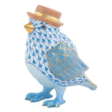 Herend Bird with Hat in Blue
