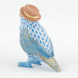 Herend Bird with Hat in Blue