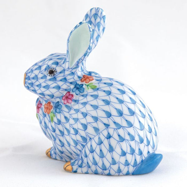 Herend Flower Bunny in Blue
