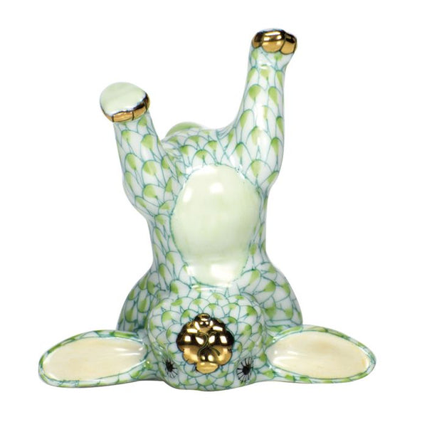 Herend Handstand Bunny in Key Lime
