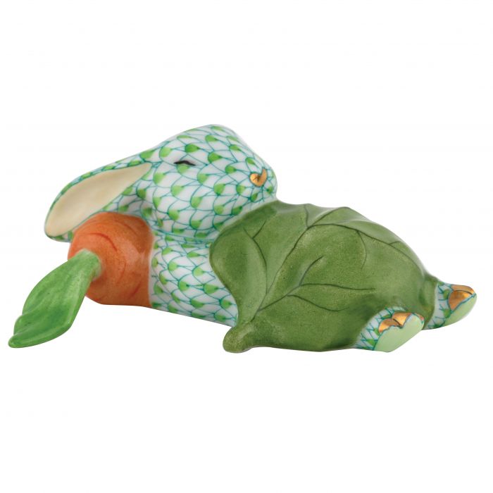 Herend Slumber Bunny in Key Lime