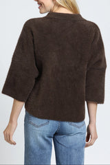 Fuzzy Yarn Pocket Polo