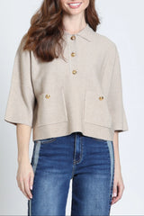 Pocket Polo Sweater (Multiple Color Options!)