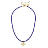 Susan Shaw Alys Cross Necklace (Multiple Color Choices!)