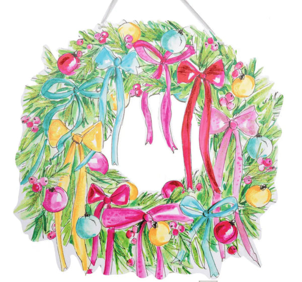 Colorful Vintage Wreath Door Hanger