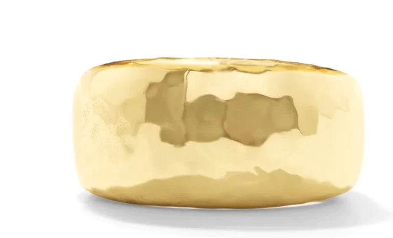 Capucine De Wulf Cleopatra Ring Band in Hammered Gold