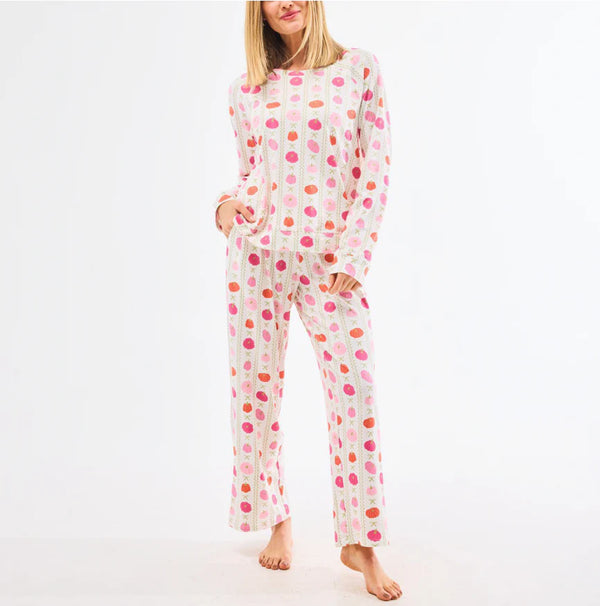 Pink and Orange Pumpkin Pant Set Pajamas