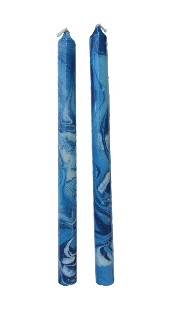 Marbleized Taper Candles (Set of 2)