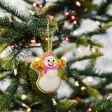 Snowman Needlepoint Icon Ornament