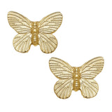 Susan Shaw Gold Butterfly Stud Earrings