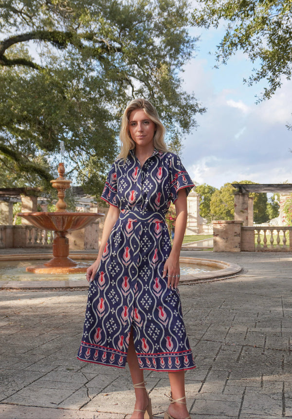 Sydney Ikat Shirtdress