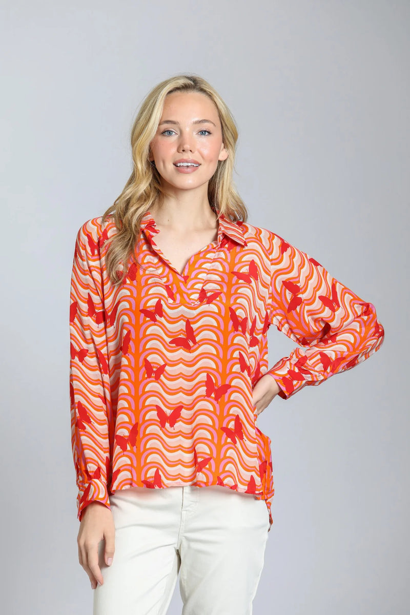 Butterfly Pullover Blouse