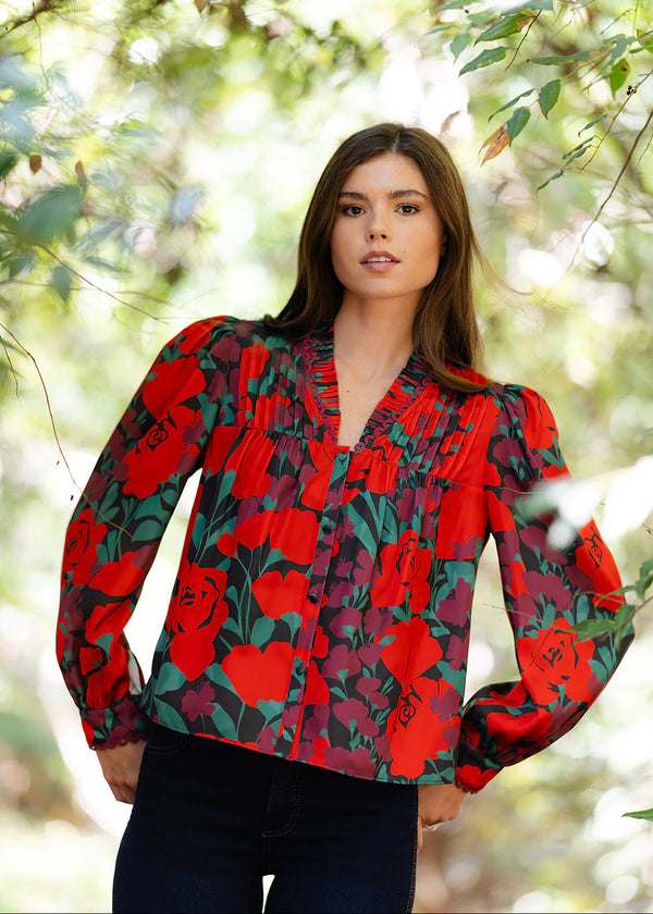 Alden Adair Oliver Top in Legacy Floral