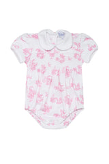 Nellapima Pink Bunny Toile Smocked Bubble