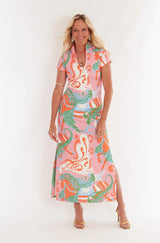 CK Bradley Tarpon Dress in Nouveau Papaya