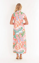 CK Bradley Tarpon Dress in Nouveau Papaya
