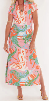 CK Bradley Tarpon Dress in Nouveau Papaya