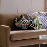 Mackenzie-Childs Teapot Shaped Embellished Throw Pillow