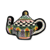 Mackenzie-Childs Teapot Shaped Embellished Throw Pillow