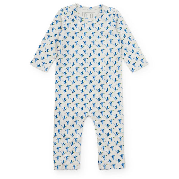 Lila + Hayes Thompson Boy Pima Cotton Romper in Mallard Ducks