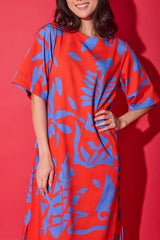 Alden Adair Tilly Dress in Rouge Majorelle
