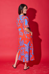 Alden Adair Tilly Dress in Rouge Majorelle