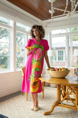 Emily McCarthy Hampton Dress in Papaya Vine