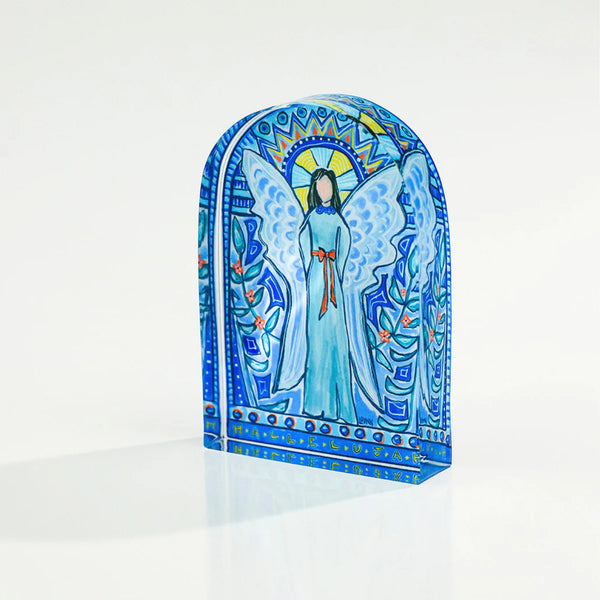 Lauren Dunn Blue Stained Glass Acrylic Angel