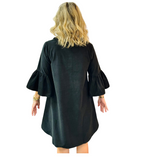 Holly Shae Caroline Dress in Black Corduroy