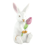 Herend White Raspberry Blossom Bunny