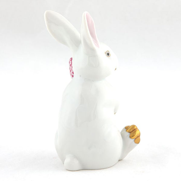 Herend White Raspberry Blossom Bunny