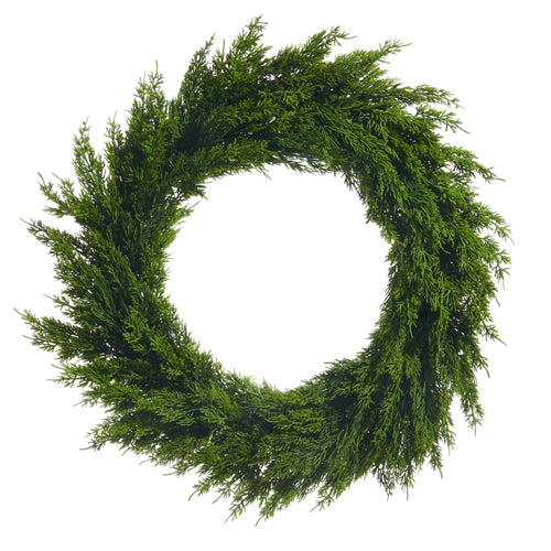 Fresh Green Cedar Wreath
