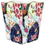 Wooden Scalloped Top Wastepaper Basket