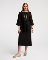 Frances Valentine Black Whitney Wrap Dress