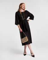 Frances Valentine Black Whitney Wrap Dress