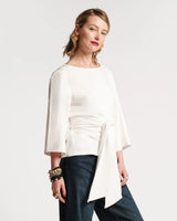 Frances Valentine Whitney Wrap Top in Oyster