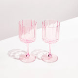 Fazeek Two x Wave Wine Glasses (Set of 2) (Choose Color!)