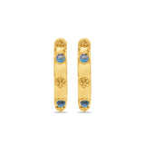 Capucine De Wulf Cleopatra Hoop Earrings - Gold/Blue Labradorite