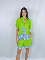 Isla Payal Verona Top in Zebra Lime