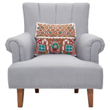 Pastel Gingerbread House Shaped Pillow