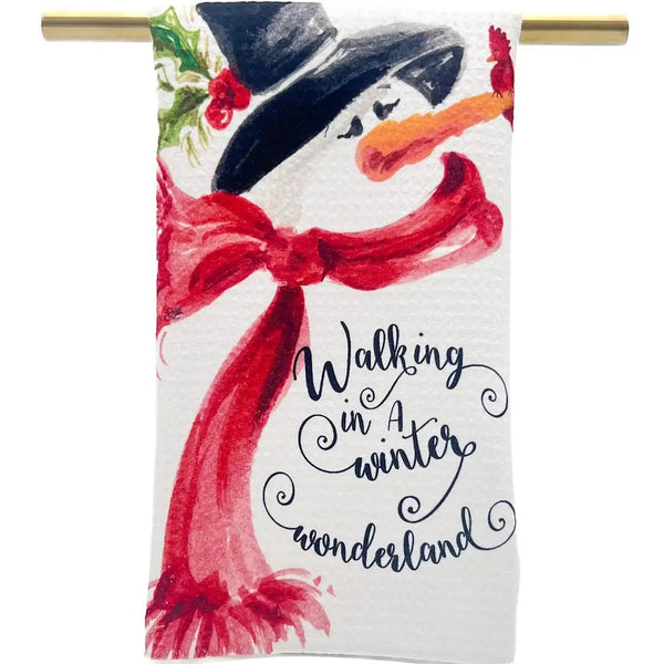 Mr. Flakes Tea Towel - Christmas Hand Towel