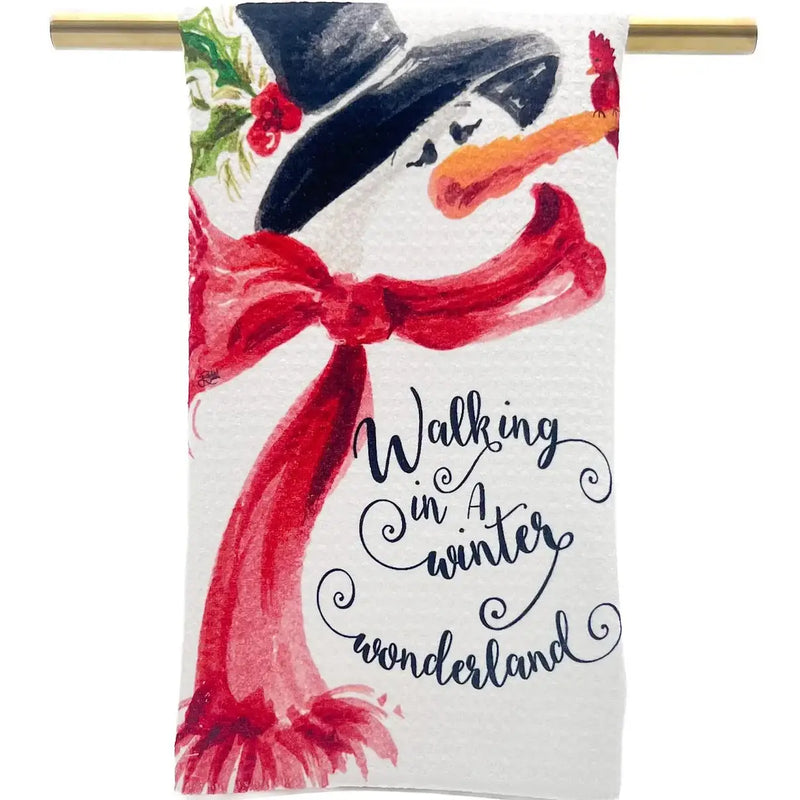 Mr. Flakes Tea Towel - Christmas Hand Towel