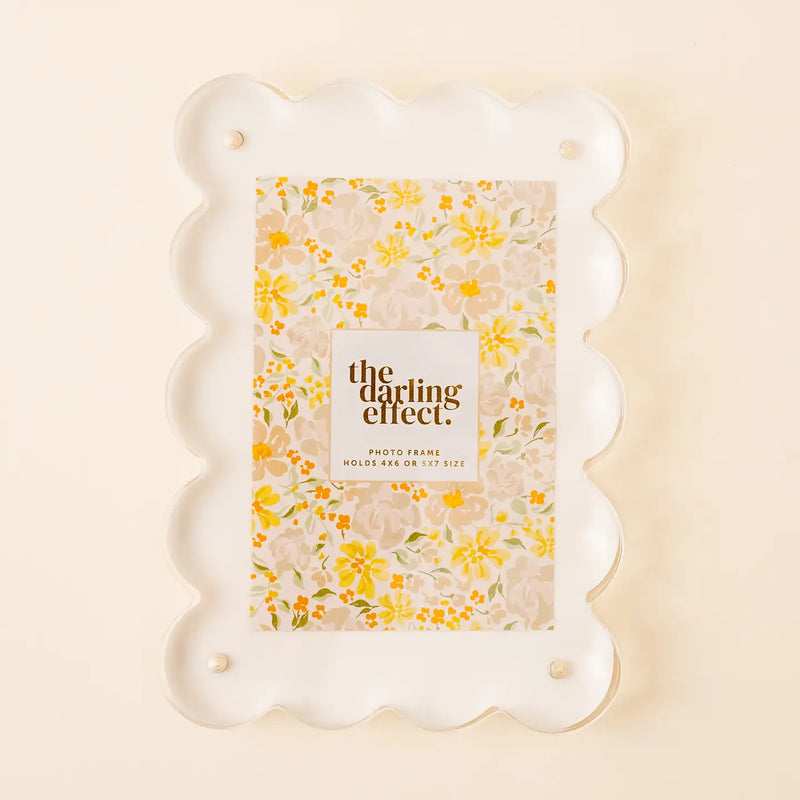 Rectangle Scalloped Acrylic Frame (Two Style Options)