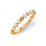 Capucine De Wulf Berry Gem Hinged Bangle in Mother of Pearl