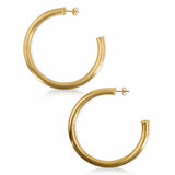Sheila Fajl Arlene Hoops in Brushed Gold Plated