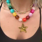 Brookie Chunky Beaded Star Necklace