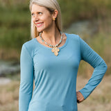 Amazonite with Cherrie Cross Necklace